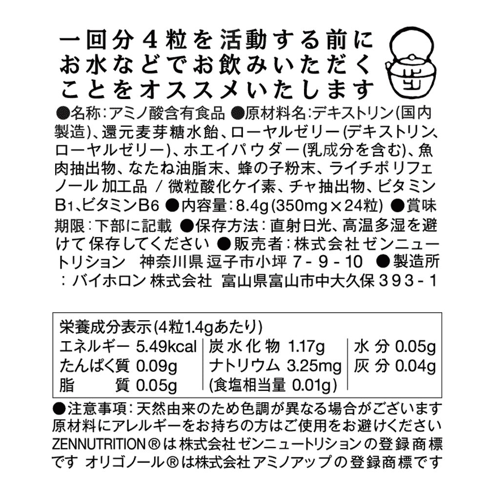 がんばる前に1回4粒! / がんばる前 トラ 自然派サプリメント
