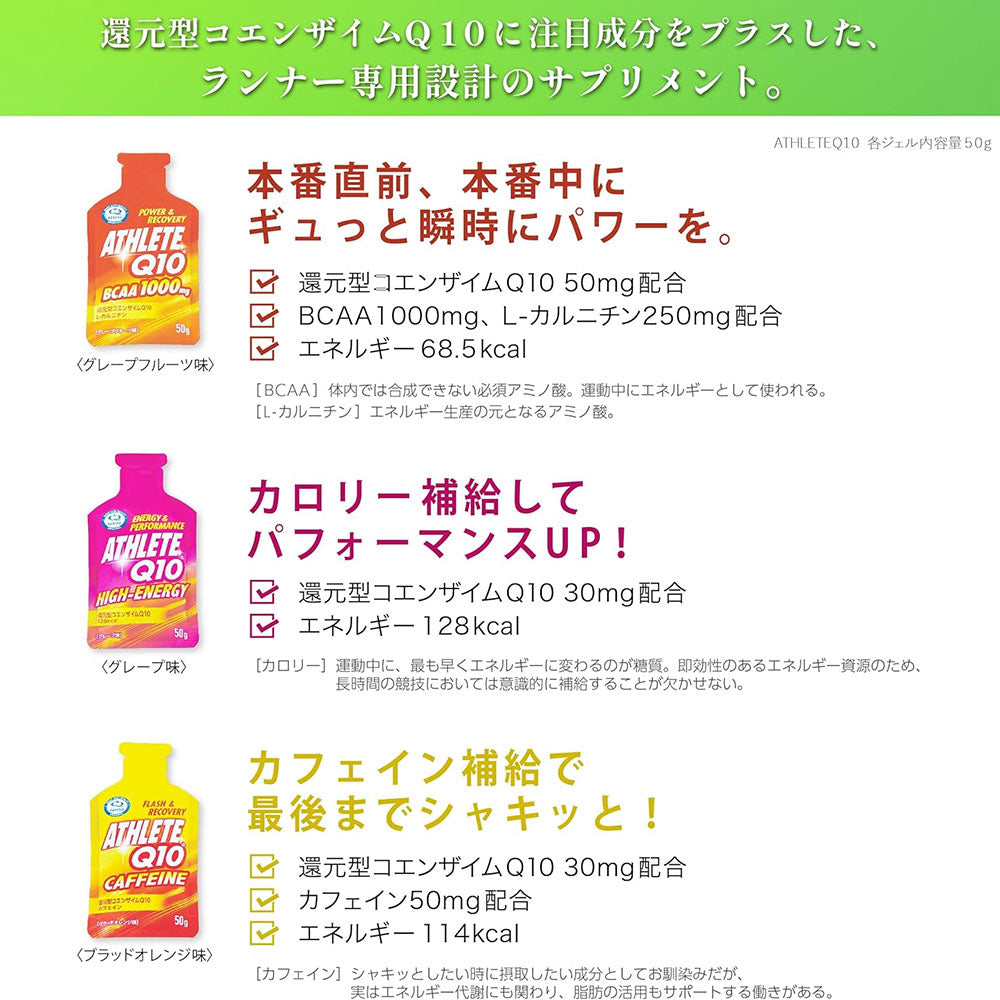 還元型コエンザイムQ10使用！アクティブライフを支えるジェル＆パウダー