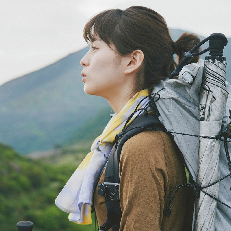 吸水・速乾性に優れたスポーツてぬぐい タイダイ / イエロー x パープル