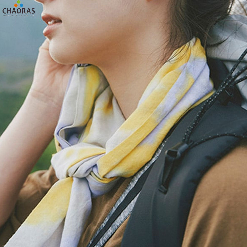 吸水・速乾性に優れたスポーツてぬぐい タイダイ / イエロー x パープル