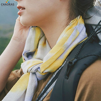 吸水・速乾性に優れたスポーツてぬぐい タイダイ / イエロー x パープル