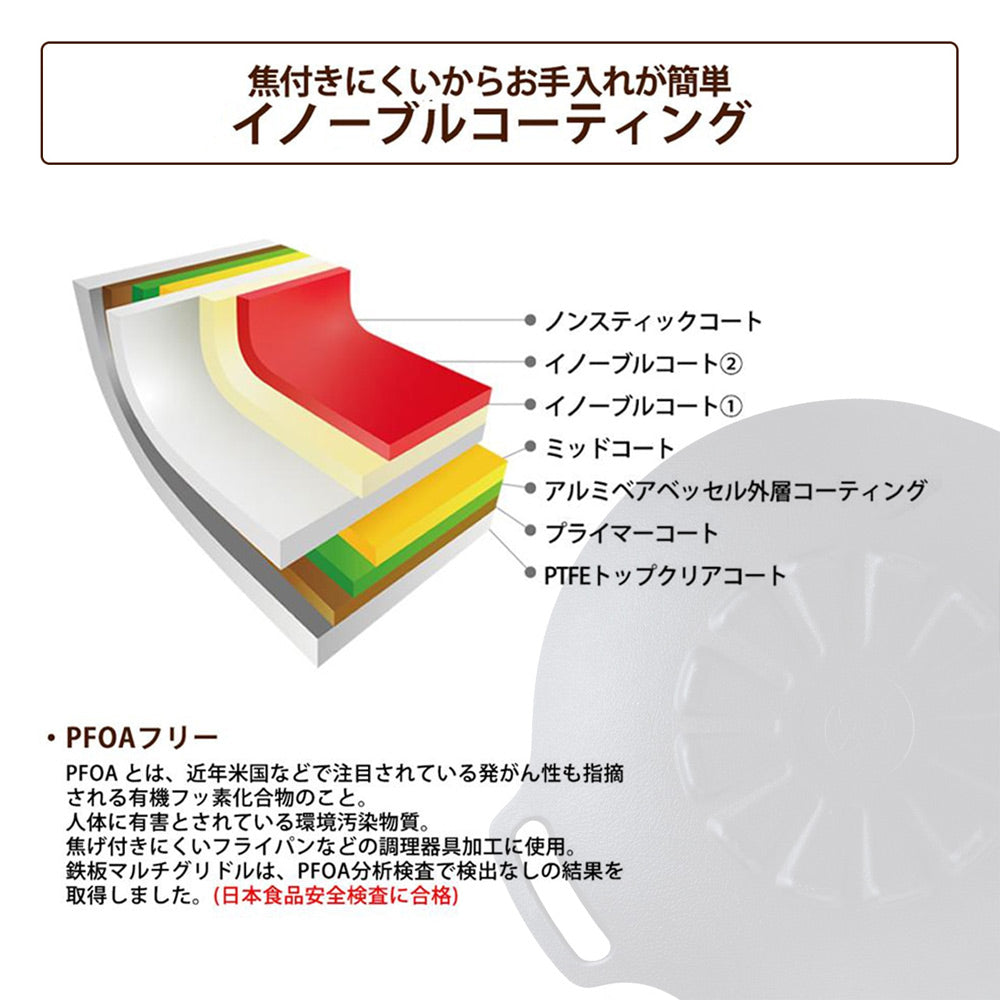 手軽に持ち運びできる驚きの軽さ / 鉄板 マルチグリドル 33cm