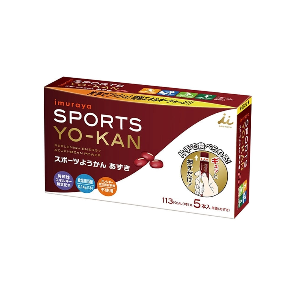 短時間で片手でチャージ！カンタンに補給できるスポーツようかん 井村屋 あずき 5本入り