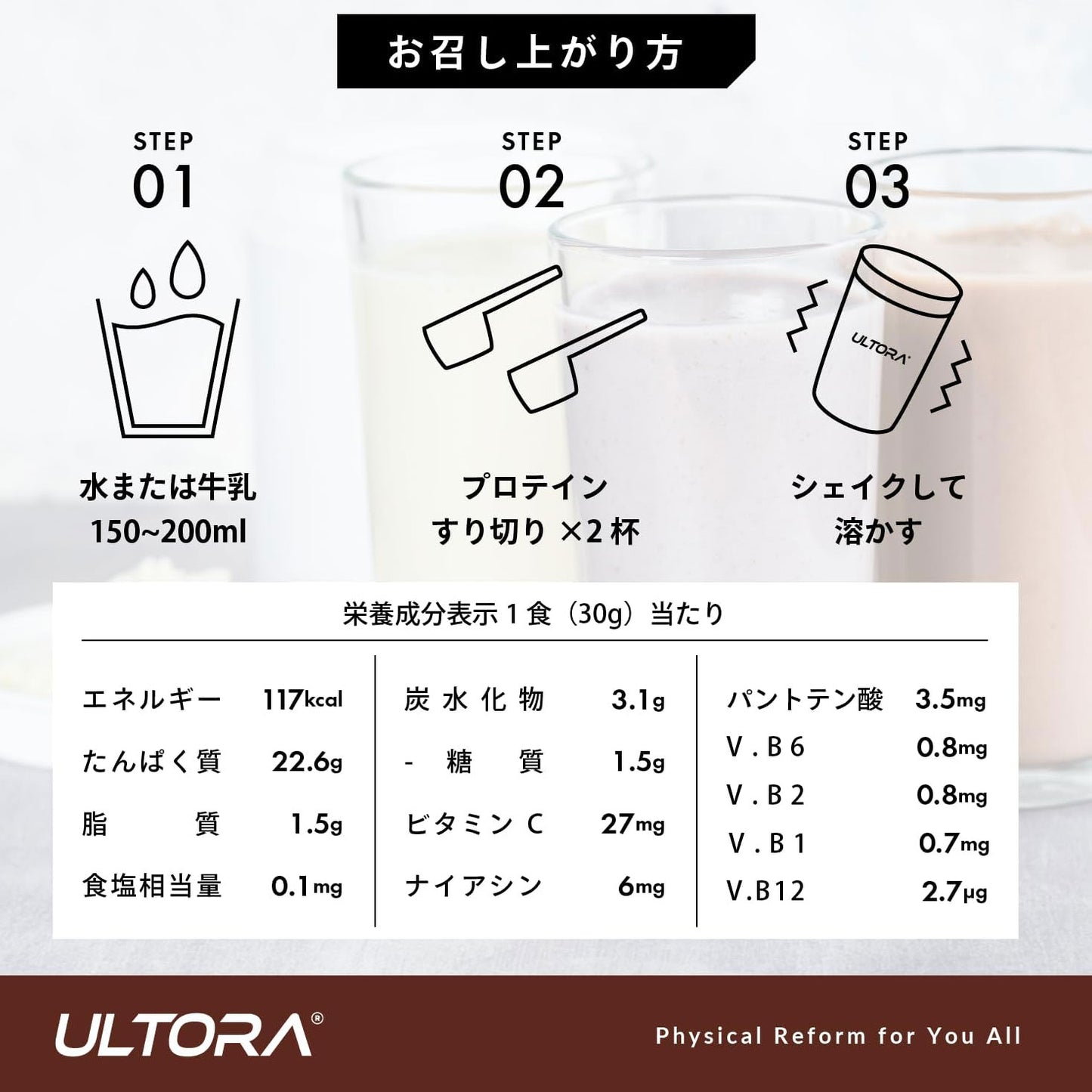 溶けやすさを追求した吸収速度の速い高純度 ホエイプロテイン